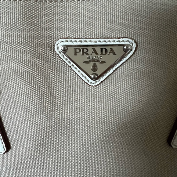Prada Cinghiale-Trimmed Canapa Tote - Picture 4 of 11